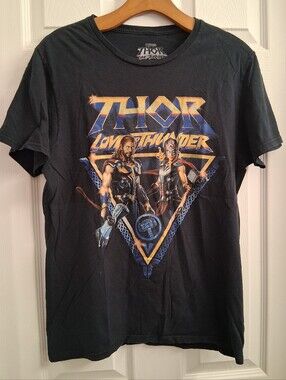 Thor T Shirt Marvel Black Medium